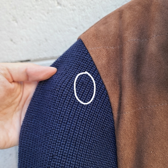 Peter Millar | Goat Suede Hybrid Wool Cardigan Zip Up Jacket Size XL - Picture 8 of 16